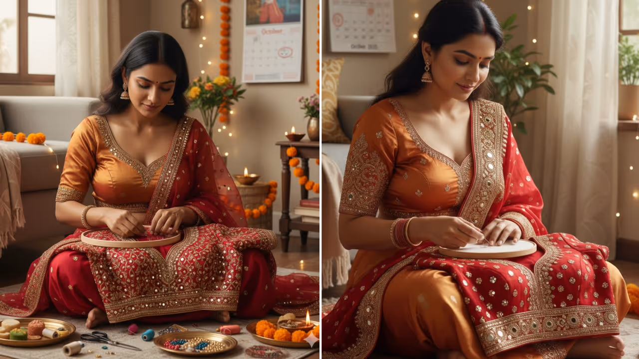 karwa chauth 2025 how to loose blouse hacks karwa chauth 2025 how to loose blouse hacks