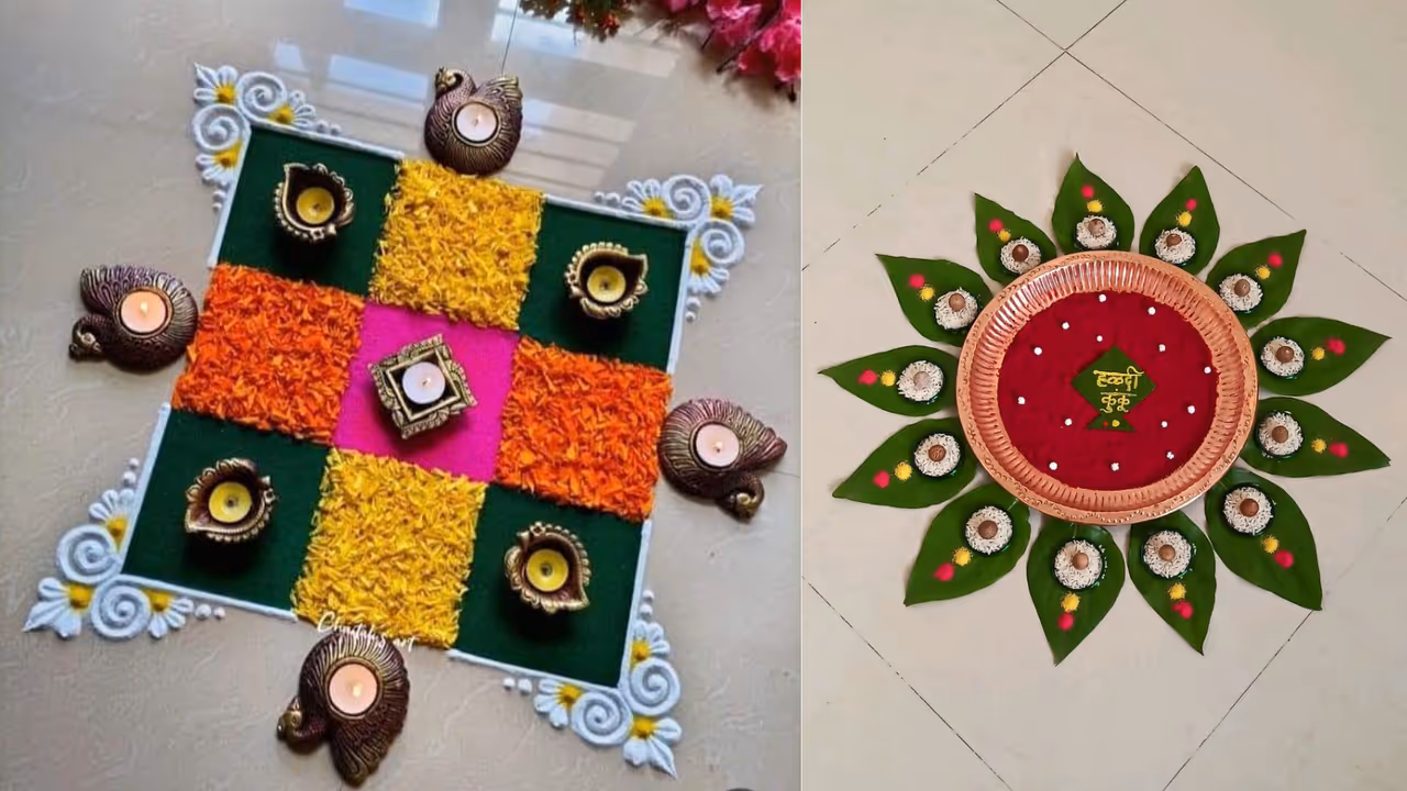 simple rangoli design 2025