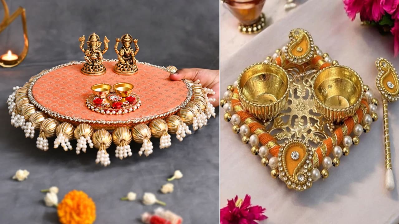 दिवाली पूजा थाली डेकोरेशन दिवाली पूजा थाली डेकोरेशन