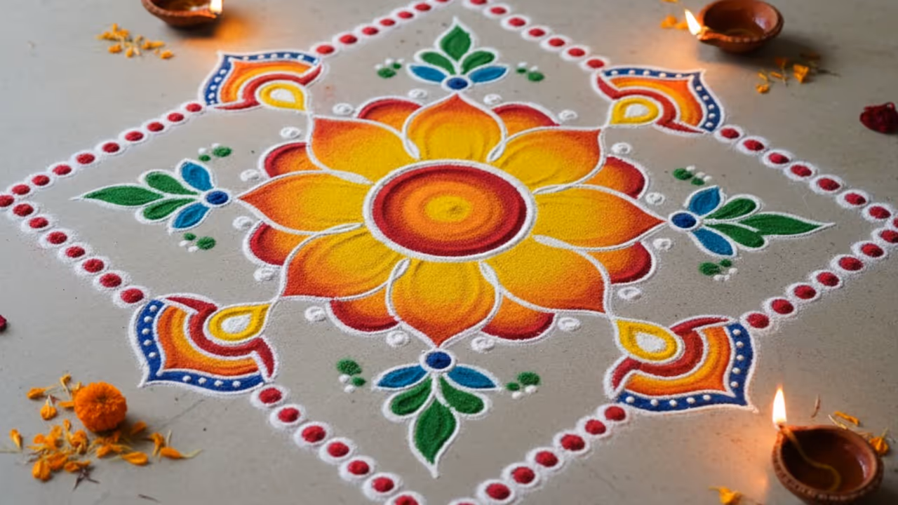 simpal rangoli design 