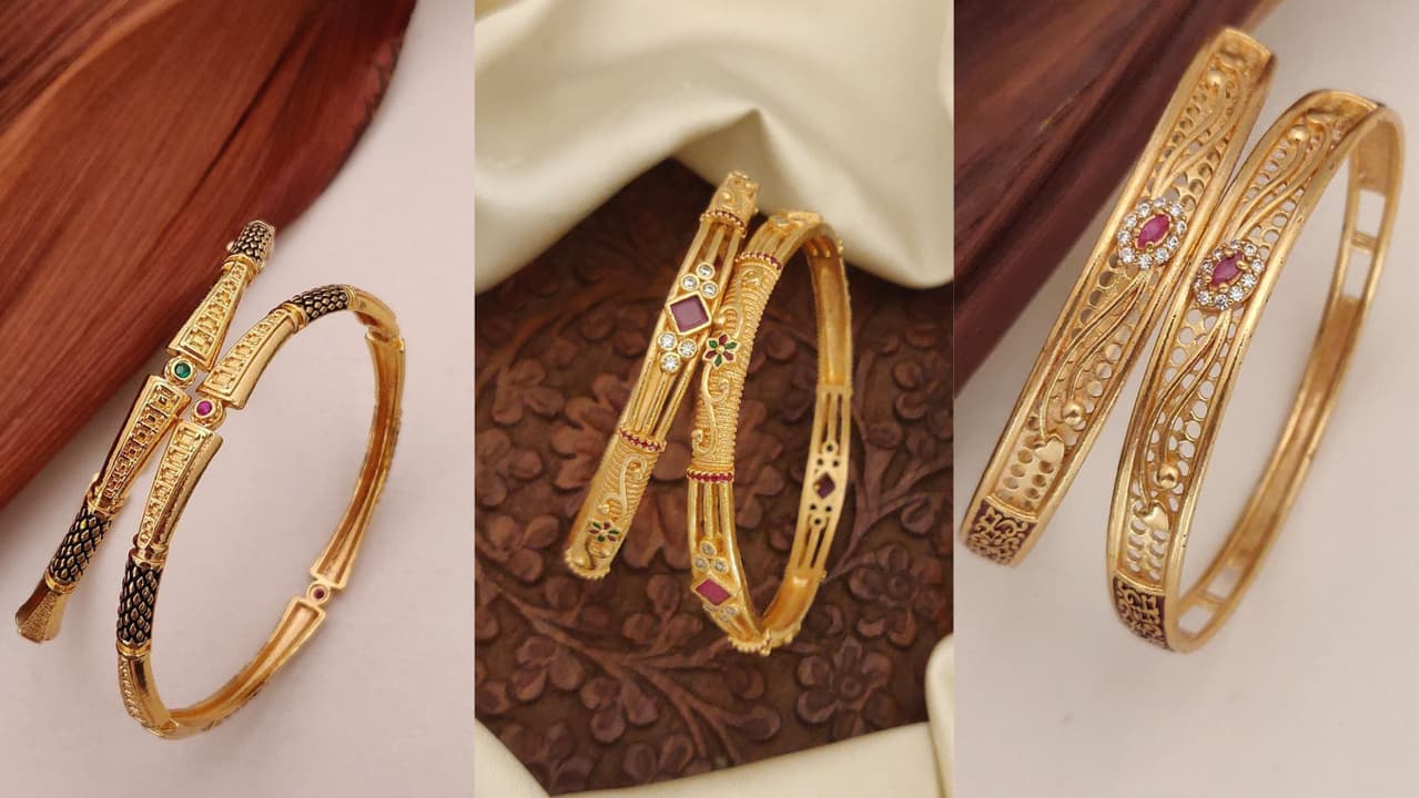 gold plated bangles designs latest