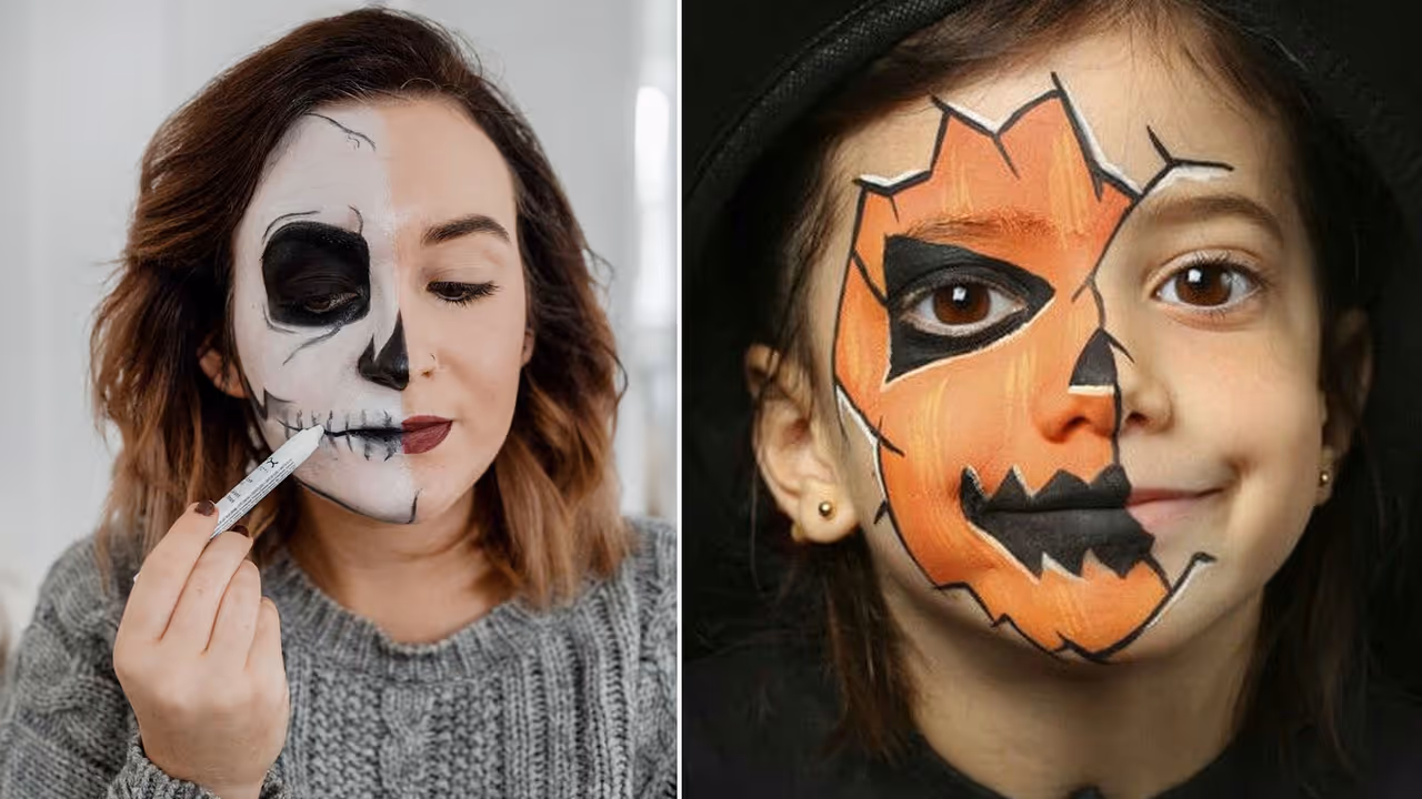स्केलेटन मेकअप हैलोवीन हैक्स