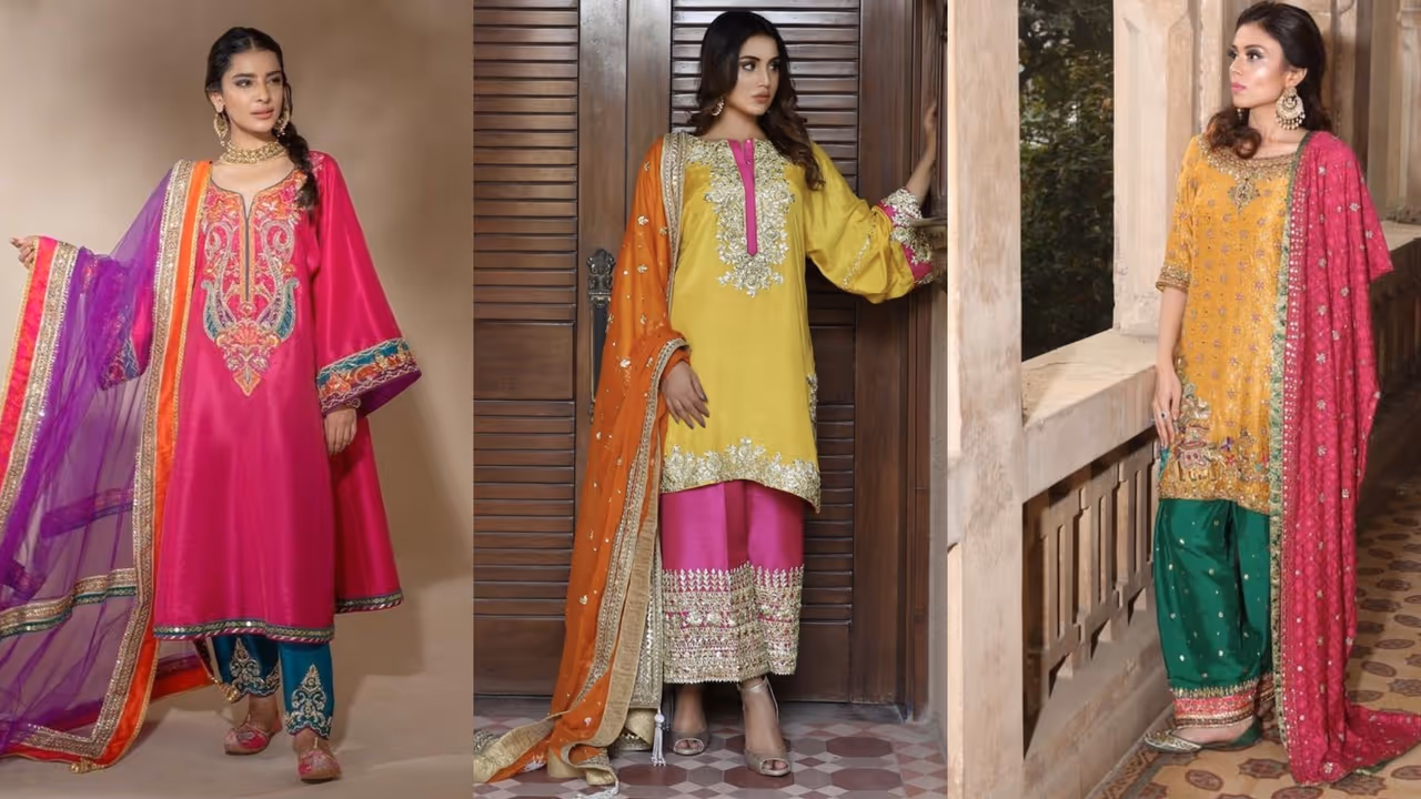 Contrast color salwar suit for wedding Contrast color salwar suit for wedding