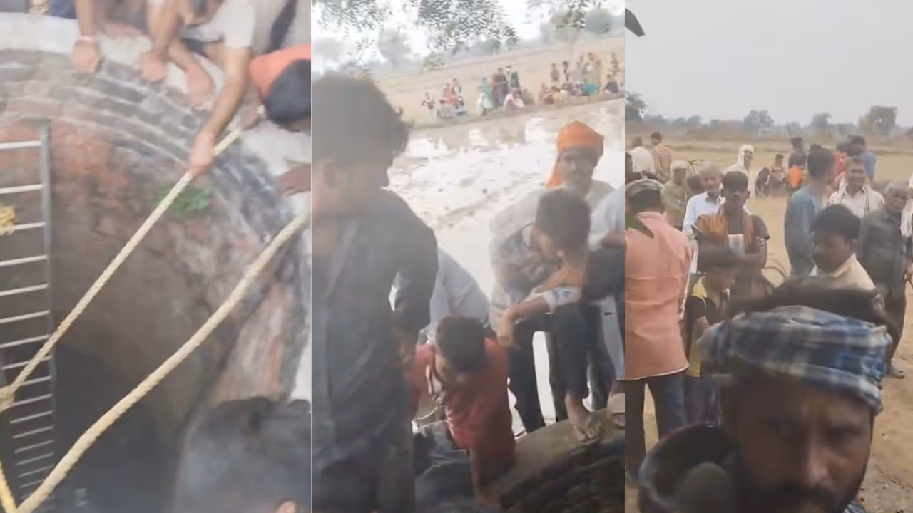 agra 5 year old boy fell into well rescue operation continues
