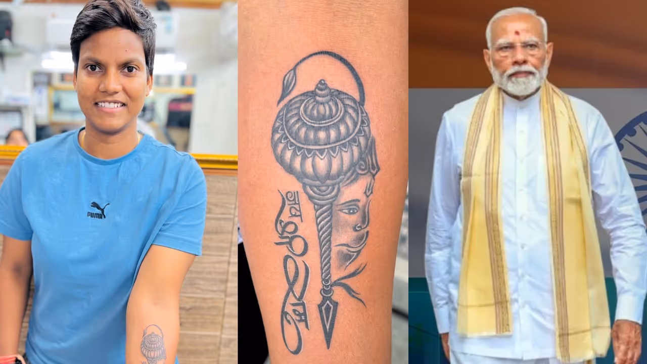 Deepti Sharma Hanuman tattoo