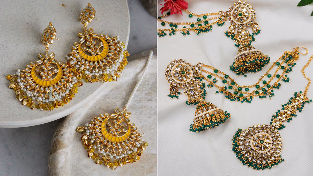 इयररिंग मांगटीका सेट डिजाइंस