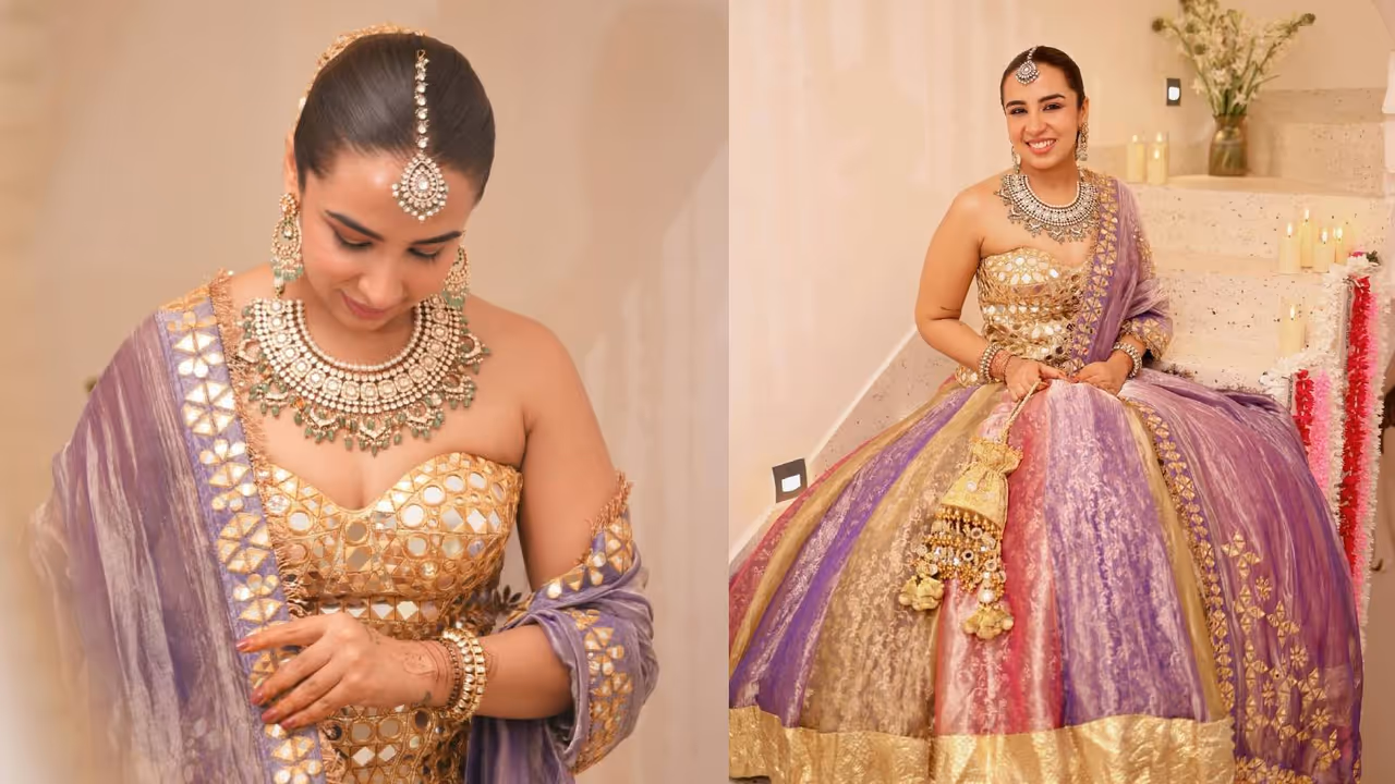 मिरर वर्क ब्लाउज 