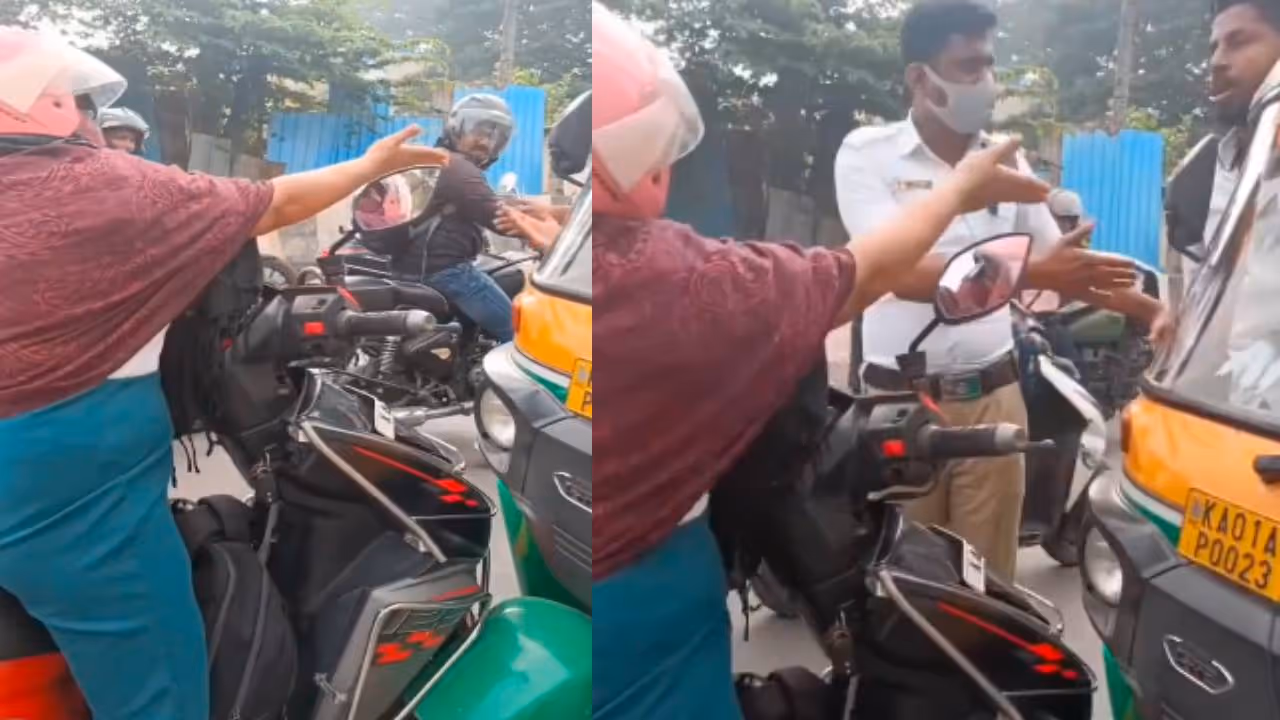 Bengaluru woman rides wrong way