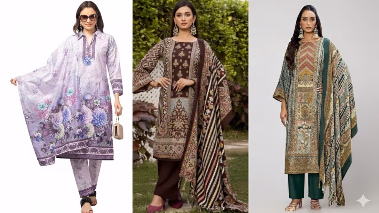 Woolen salwar suit for women