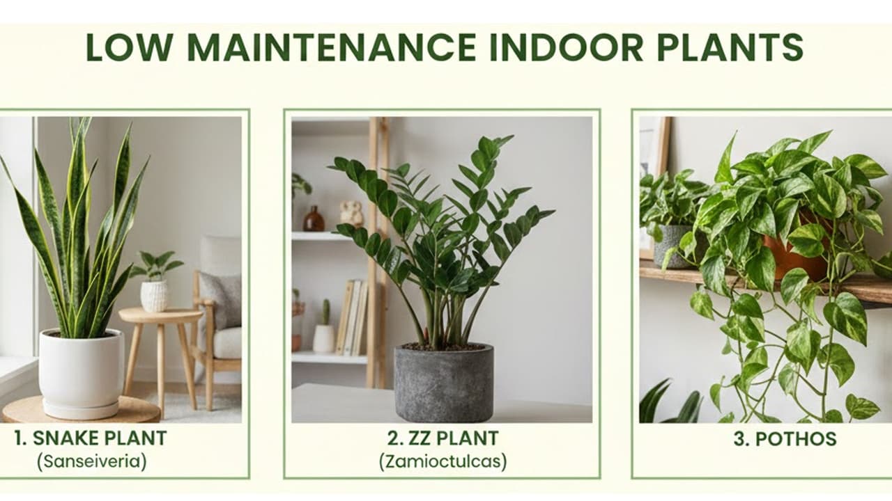 लो मेंटेनेंस इंडोर प्लांट्स