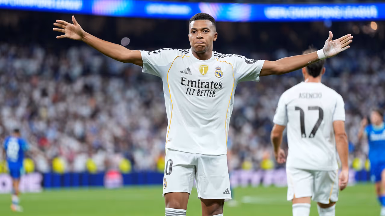Kylian Mbappe of Real Madrid Kylian Mbappe of Real Madrid