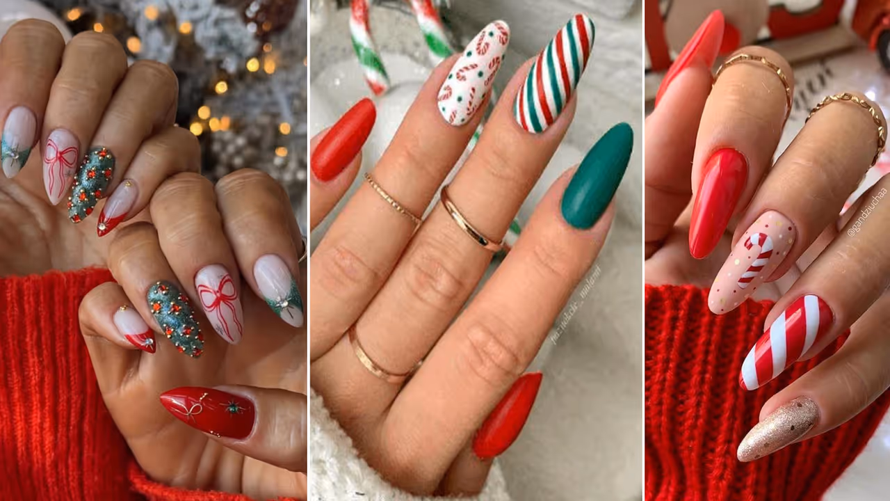 क्रिसमस न्यूईयर के लिए नेल आर्ट क्रिसमस न्यूईयर के लिए नेल आर्ट