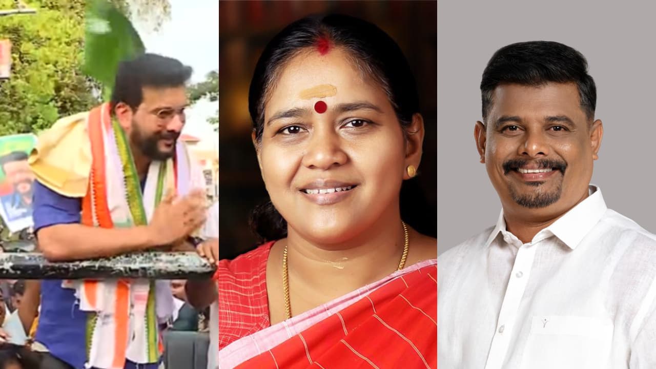 LDF, UDF and NDA candidates for Palakkad assembly election NMR Razak, Ramesh Pisharody, and Sobha Surendran LDF, UDF and NDA candidates for Palakkad assembly election NMR Razak, Ramesh Pisharody, and Sobha Surendran
