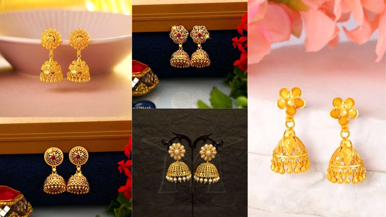 gold jhumka under 10000 gold jhumka under 10000