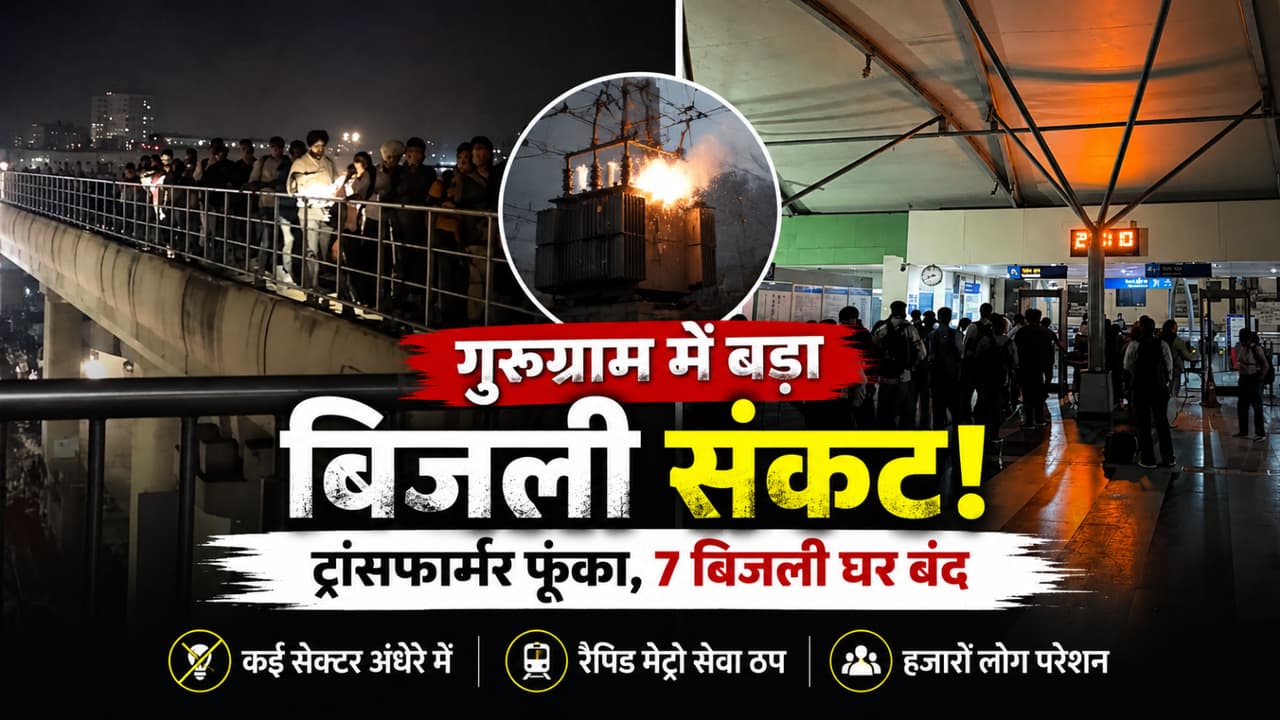 Major Power Crisis in Gurugram After Transformer Failure Rapid Metro Services Also Affected Major Power Crisis in Gurugram After Transformer Failure Rapid Metro Services Also Affected