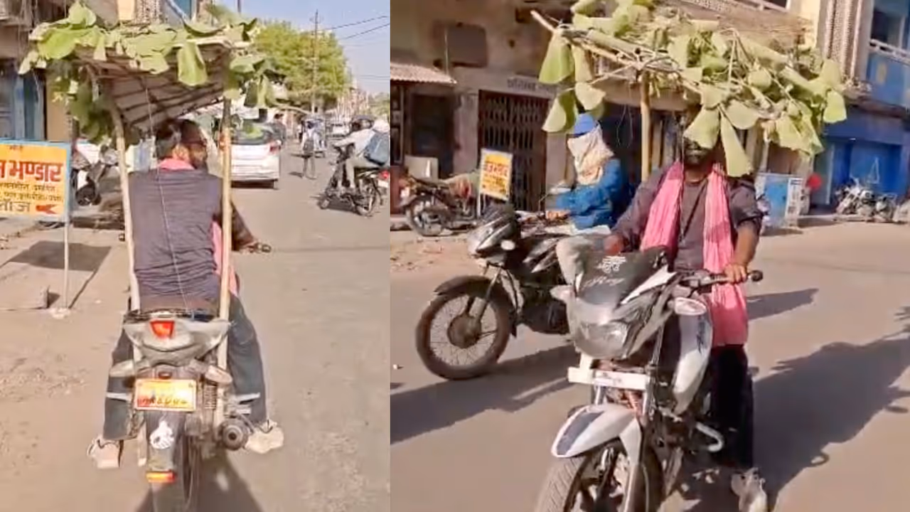 Banda Man Turns His Bike Into a Natural AC Amid 48 Degree Heat Viral Video Stuns Internet Banda Man Turns His Bike Into a Natural AC Amid 48 Degree Heat Viral Video Stuns Internet