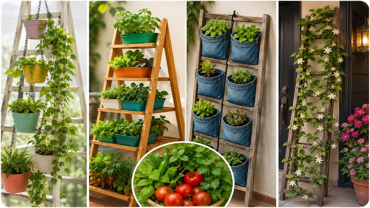Ladder Gardening: No Space? Turn 2 Feet Into A Lush Mini Garden With Smart Ideas Ladder Gardening: No Space? Turn 2 Feet Into A Lush Mini Garden With Smart Ideas