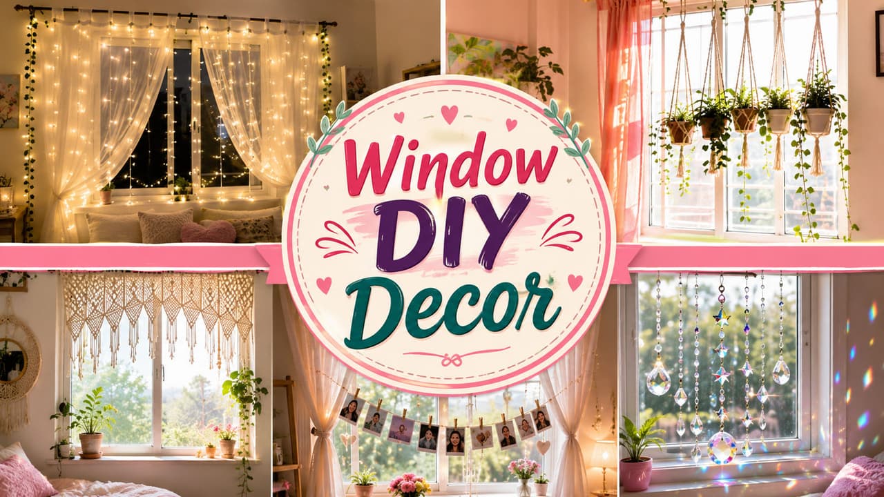 विंडो डेकोर DIY Ideas विंडो डेकोर DIY Ideas