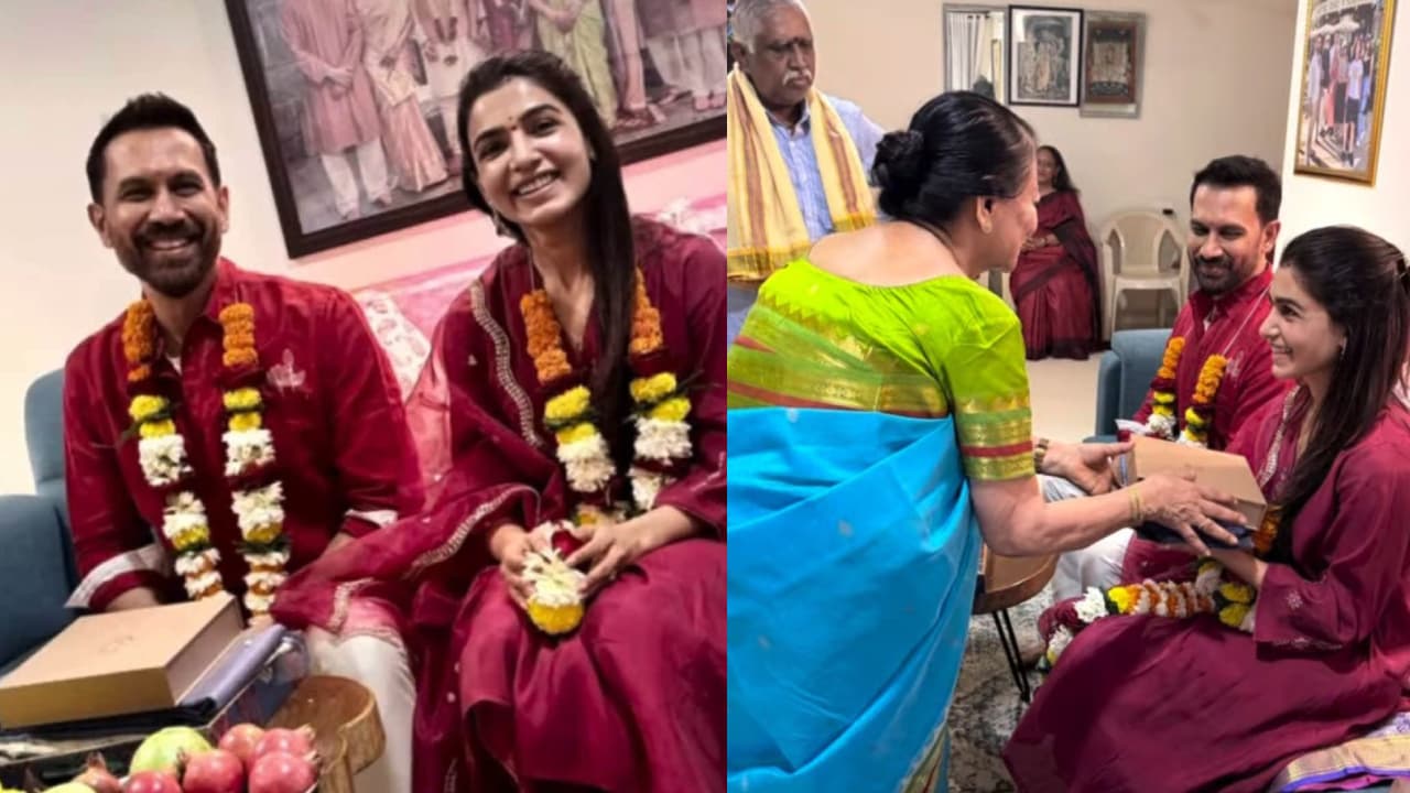 Samantha Ruth Prabhu Glows at Intimate Baby Shower with Raj Nidimoru Ahead of Parenthood; Pics Go Viral Samantha Ruth Prabhu Glows at Intimate Baby Shower with Raj Nidimoru Ahead of Parenthood; Pics Go Viral