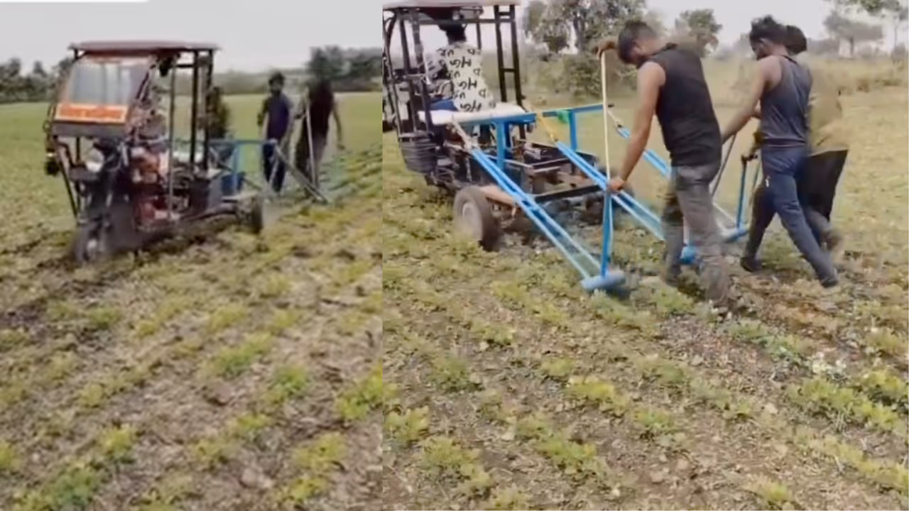 Viral Video Shows E Rickshaw Ploughing a Field Desi Jugaad Amazes Social Media Viral Video Shows E Rickshaw Ploughing a Field Desi Jugaad Amazes Social Media