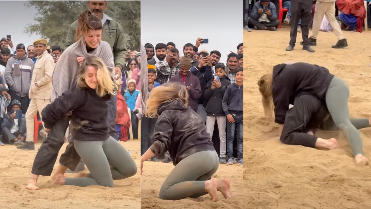 foreign women indian akhada wrestling viral video indian culture foreign women indian akhada wrestling viral video indian culture