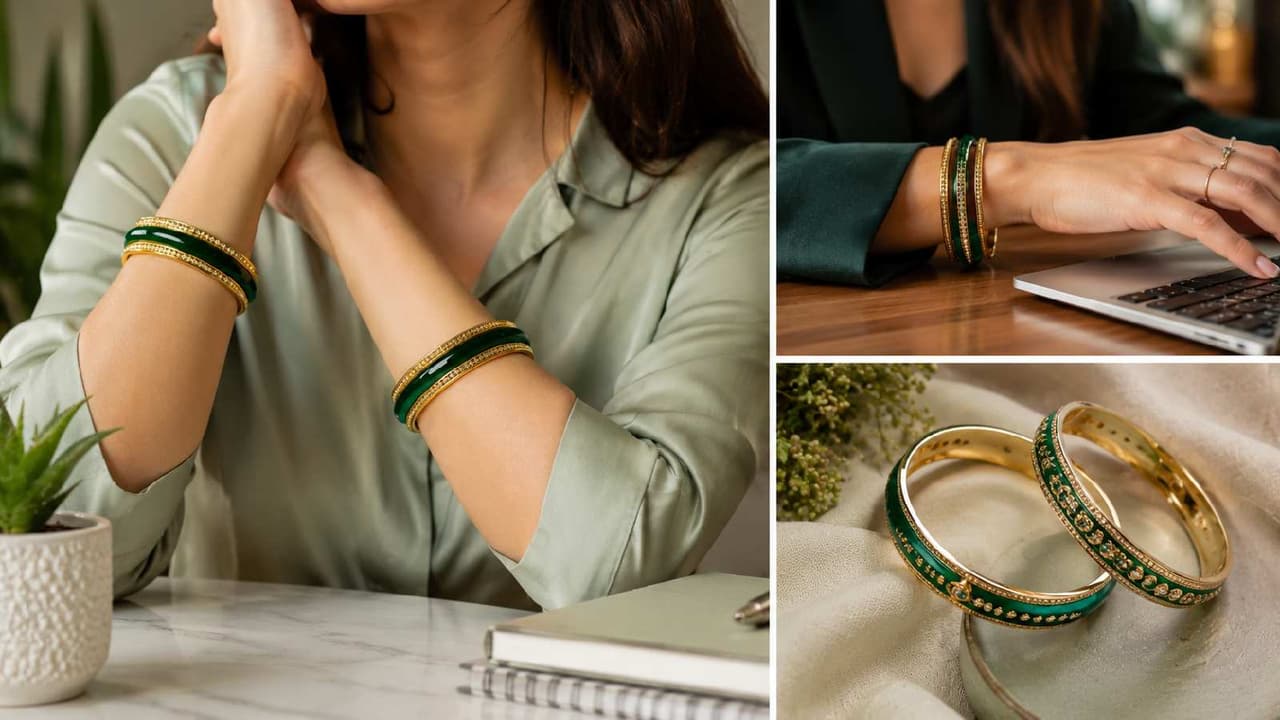 2 piece green bangles designs 2 piece green bangles designs