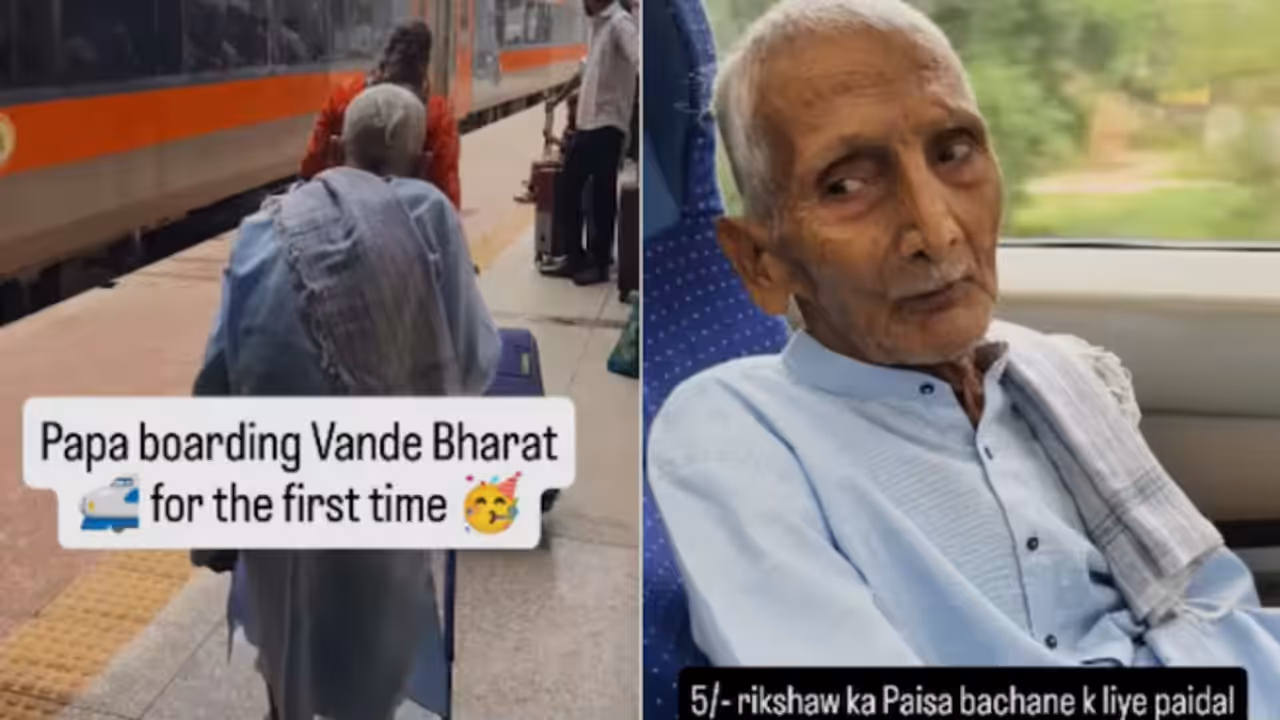 Content Creator Surprises Father With First Ever Vande Bharat Ride Content Creator Surprises Father With First Ever Vande Bharat Ride