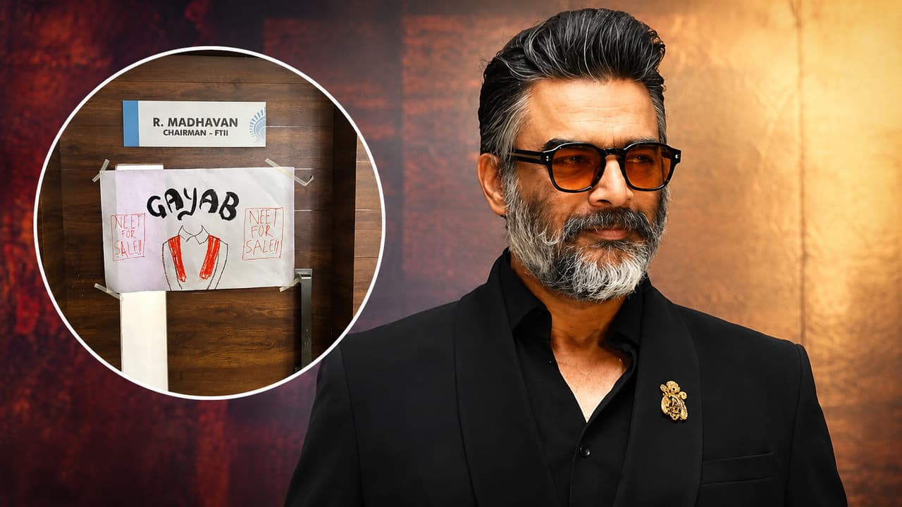 FTII Students Mock R Madhavan's Silence on NEET Protest; 'Gayab' Poster Goes Viral | Asianet Newsable