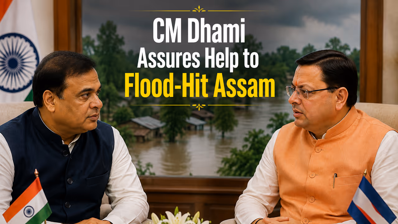 Pushkar Singh Dhami Expresses Solidarity with Assam as Flood Relief Efforts Continue Pushkar Singh Dhami Expresses Solidarity with Assam as Flood Relief Efforts Continue