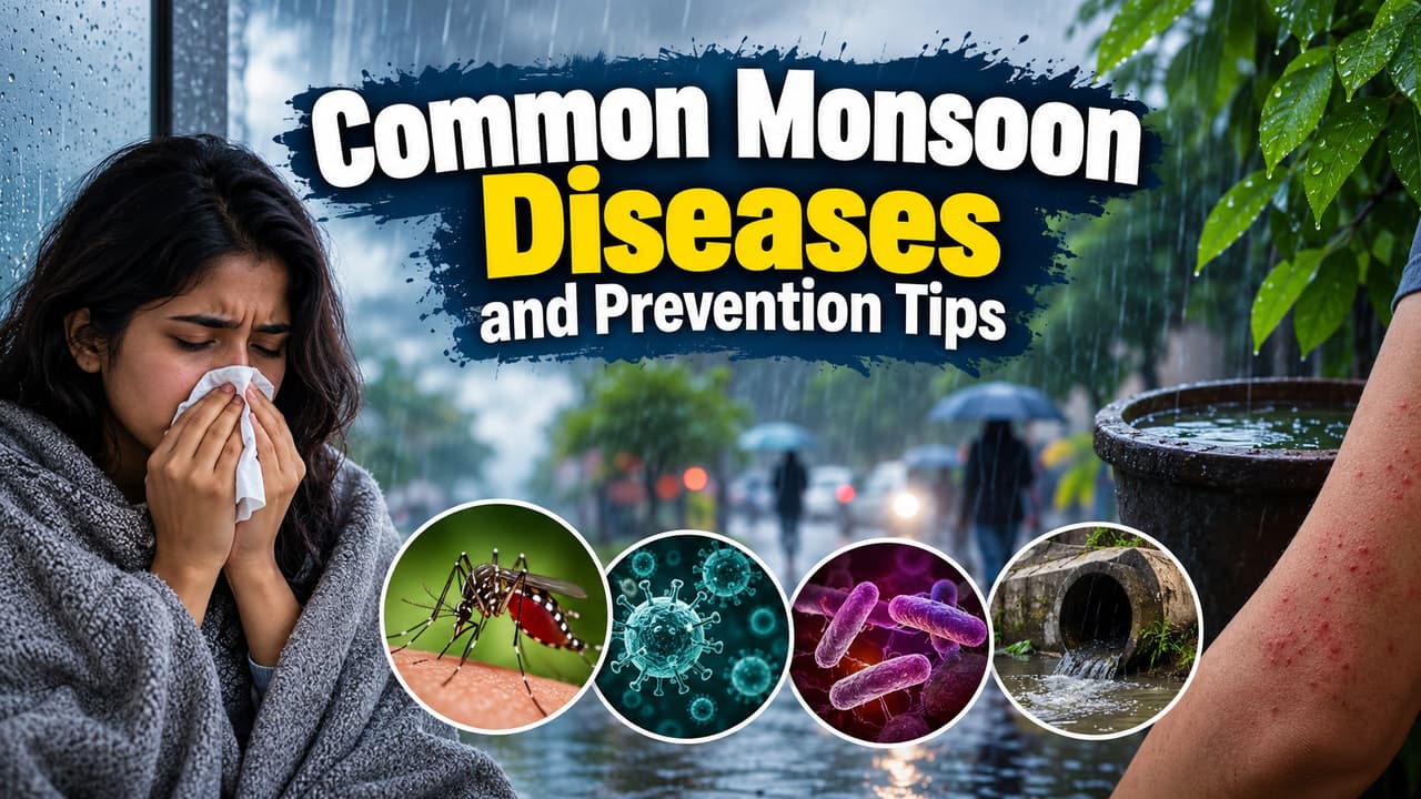 Monsoon Health Alert, Top Diseases That Spread During Rainy Season and Prevention Tips Monsoon Health Alert, Top Diseases That Spread During Rainy Season and Prevention Tips