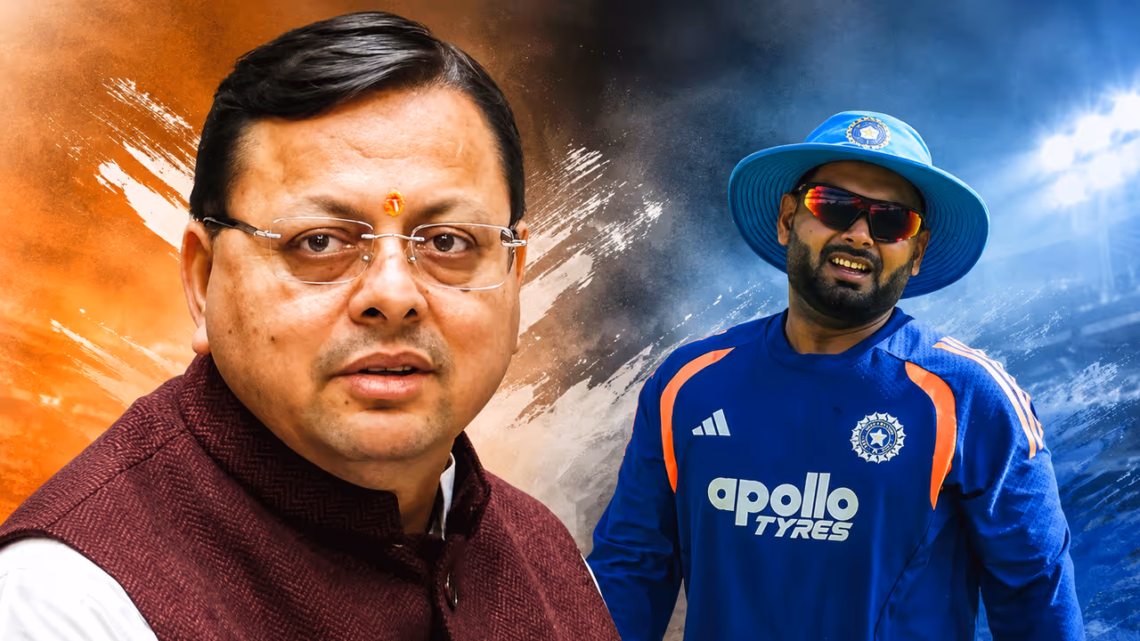 Pushkar Singh Dhami Rishabh Pant Pushkar Singh Dhami Rishabh Pant