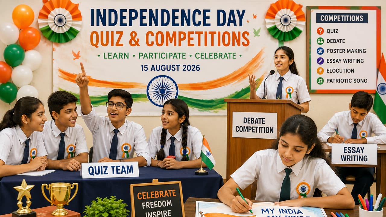 Independence Day 2026 Activities, Fun Quiz and Competition Ideas to Make School Celebrations Exciting Independence Day 2026 Activities, Fun Quiz and Competition Ideas to Make School Celebrations Exciting
