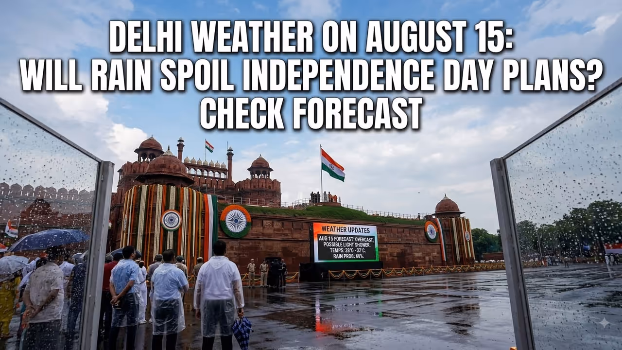 Delhi Weather On August 15, Will Rain Spoil Independence Day Plans? Check Forecast Delhi Weather On August 15, Will Rain Spoil Independence Day Plans? Check Forecast