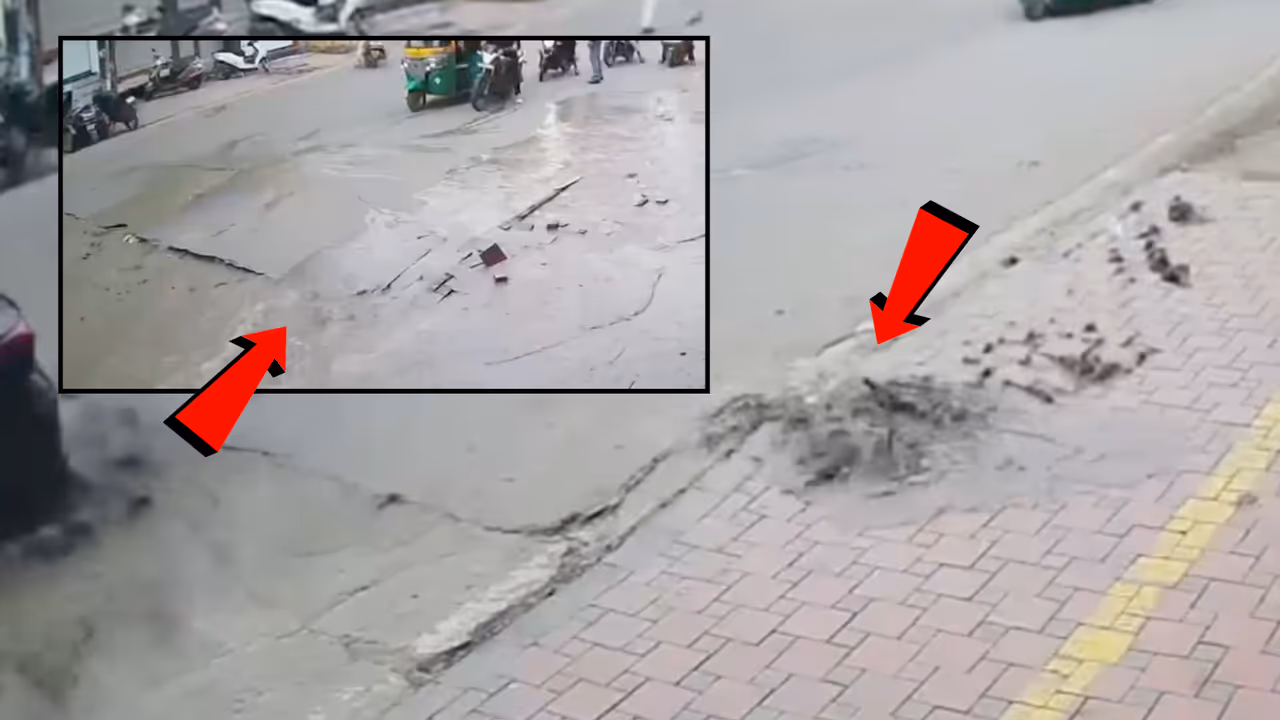 indore gorakund road collapse 40 crore pipeline testing smart city indore gorakund road collapse 40 crore pipeline testing smart city