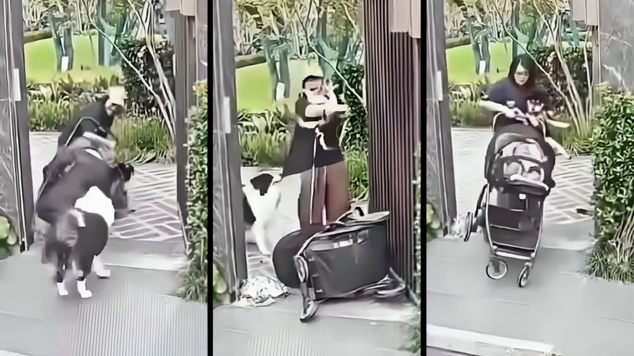 Mother Protects Dog Mother Protects Dog