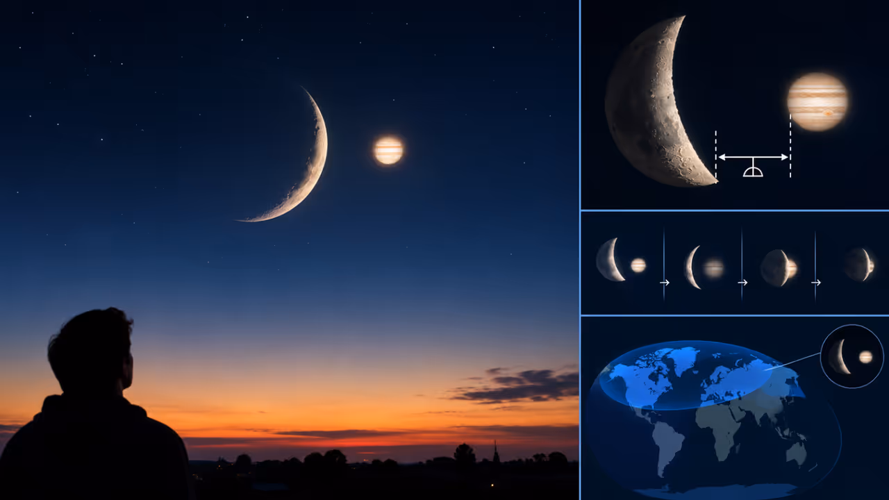 Moon Jupiter Conjunction on September 9 2026 Timing and How to Watch in India Moon Jupiter Conjunction on September 9 2026 Timing and How to Watch in India