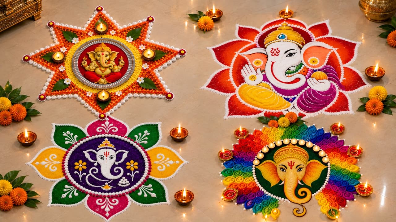 Ganesh Chaturthi Rangoli Ganesh Chaturthi Rangoli