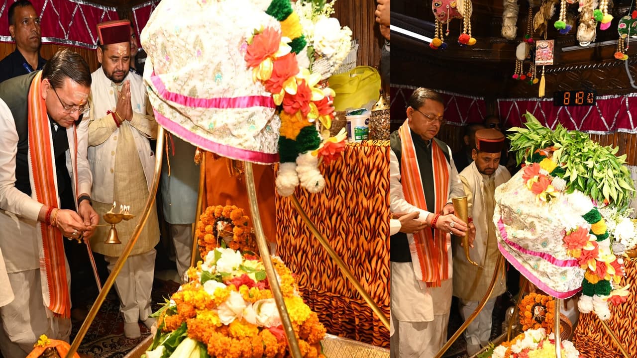 Pushkar SIngh Dhami kashi vishwanath puja for PM Modi Pushkar SIngh Dhami kashi vishwanath puja for PM Modi