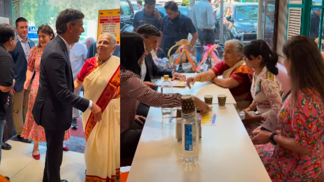 Rishi Sunak Visits Delhi’s Bengali Sweet House With Sudha Murty, Orders Favourite Rasmalai Rishi Sunak Visits Delhi’s Bengali Sweet House With Sudha Murty, Orders Favourite Rasmalai