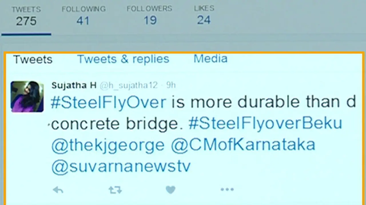 ಟ್ವಿಟರ್'ನಲ್ಲಿ ಸ್ಟೀಲ್ ಬ್ರಿಡ್ಜ್ ಬೇಕು ಕ್ಯಾಂಪೇನ್: ಬಯಲಾಯ್ತು 85ಕ್ಕೂ ನಕಲಿ ಖಾತೆಗಳ ಸೀಕ್ರೆಟ್ ಟ್ವಿಟರ್'ನಲ್ಲಿ ಸ್ಟೀಲ್ ಬ್ರಿಡ್ಜ್ ಬೇಕು ಕ್ಯಾಂಪೇನ್: ಬಯಲಾಯ್ತು 85ಕ್ಕೂ ನಕಲಿ ಖಾತೆಗಳ ಸೀಕ್ರೆಟ್