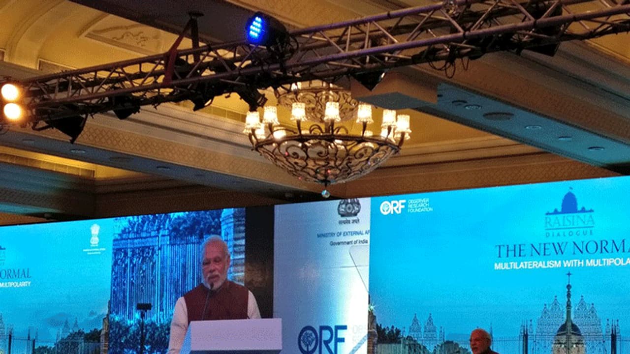 ರೈಸಿನಾ ಸಂವಾದ: ‘ಭಯೋತ್ಪಾದನೆಯಿಂದ ದೂರವಿರಿ’ ಪಾಕಿಸ್ತಾನಕ್ಕೆ ಪ್ರಧಾನಿ ಮೋದಿ ಕರೆ