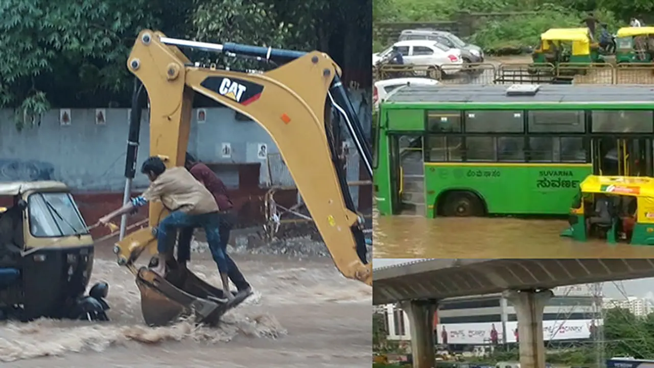 ಮಳೆಗೆ ಅರ್ಧ ಮುಳುಗಿದ ಬೆಂಗಳೂರು:ಪರದಾಡಿದ ಜನತೆ,ಕೆರೆಯಂತಾದ ರಸ್ತೆಗಳು ಮಳೆಗೆ ಅರ್ಧ ಮುಳುಗಿದ ಬೆಂಗಳೂರು:ಪರದಾಡಿದ ಜನತೆ,ಕೆರೆಯಂತಾದ ರಸ್ತೆಗಳು