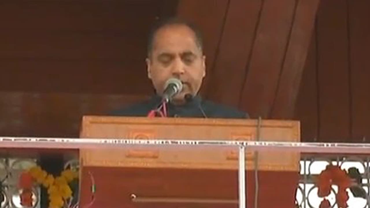 ಹಿಮಾಚಲ ಪ್ರದೇಶ ಸಿಎಂ ಆಗಿ ಜೈರಾಮ್ ಠಾಕೂರ್ ಪ್ರಮಾಣ ವಚನ ಹಿಮಾಚಲ ಪ್ರದೇಶ ಸಿಎಂ ಆಗಿ ಜೈರಾಮ್ ಠಾಕೂರ್ ಪ್ರಮಾಣ ವಚನ