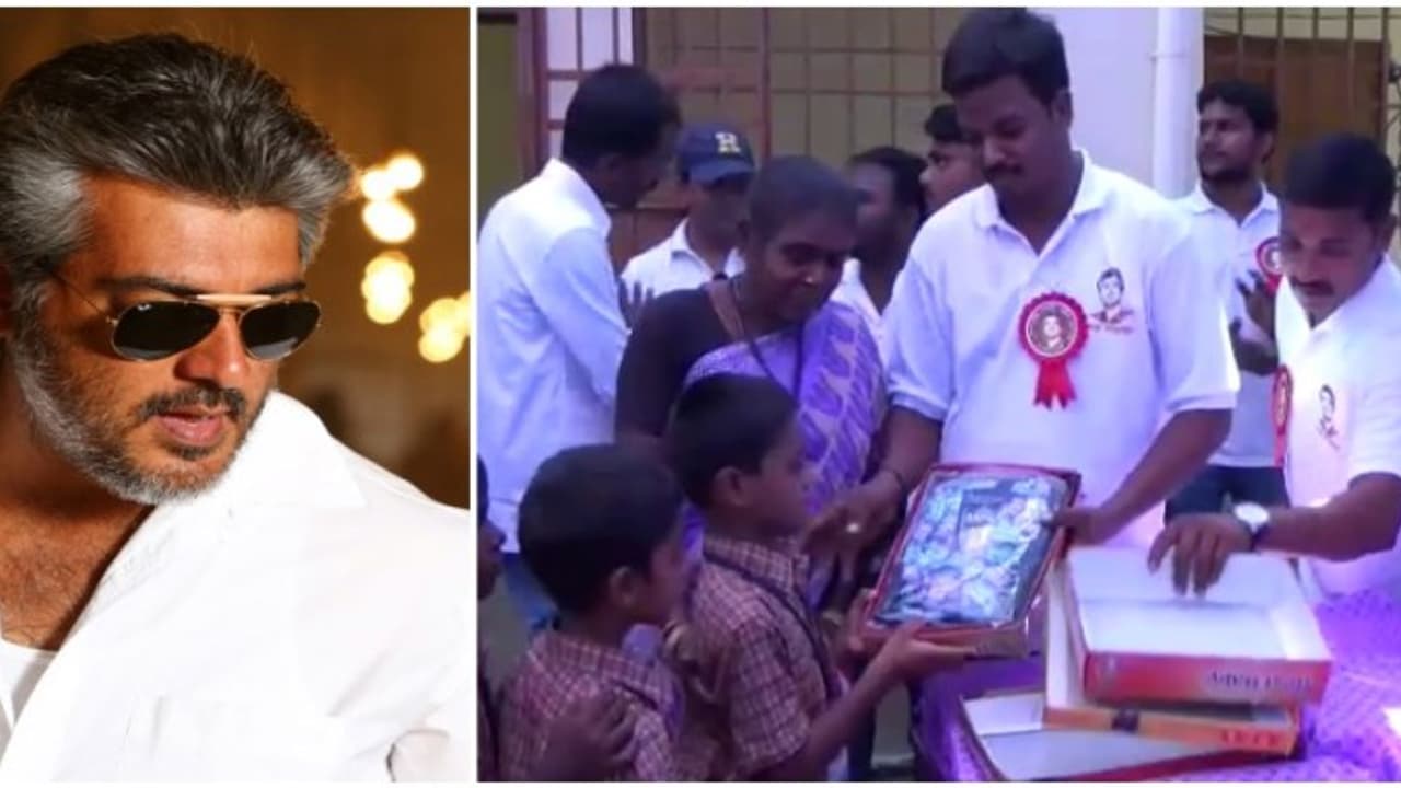 அஜித் பிறந்தநாளை முன்னிட்டு... ஆதரவற்ற குழந்தைகளுக்கு நலத்திட்ட உதவிகள் வழங்கிய ரசிகர்கள்... அஜித் பிறந்தநாளை முன்னிட்டு... ஆதரவற்ற குழந்தைகளுக்கு நலத்திட்ட உதவிகள் வழங்கிய ரசிகர்கள்...