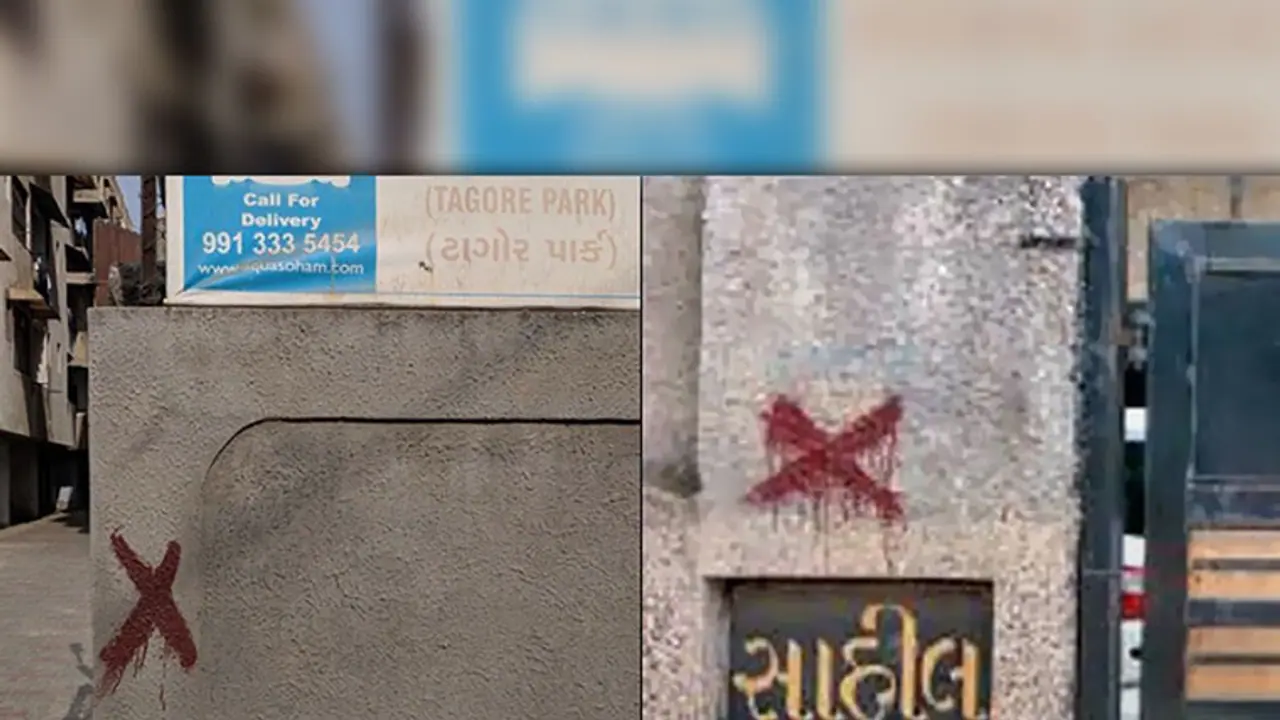 Mysterious ‘X’ marks found outside Muslim housing societies triggers panic