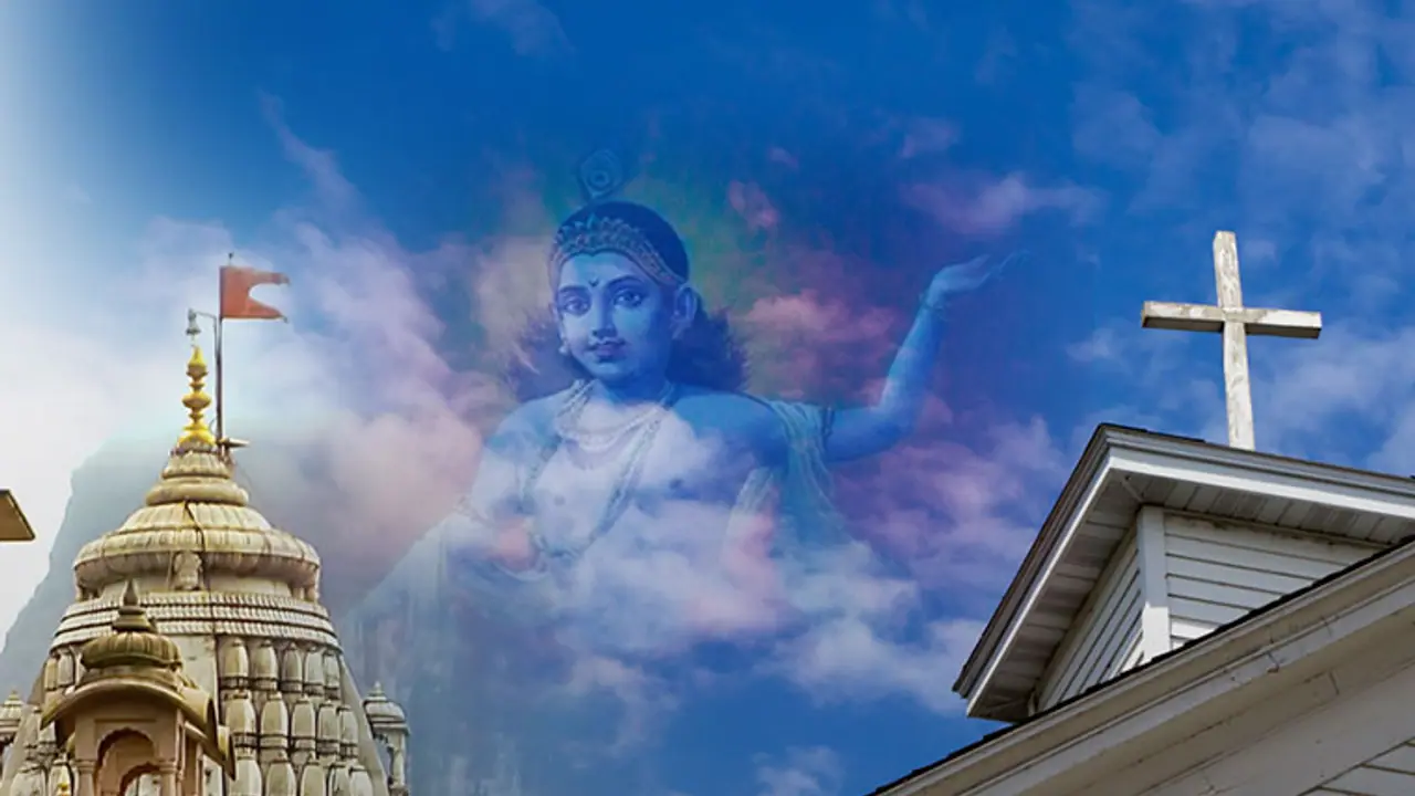 Christian man targets Hindu temple, paints Jesus Cross in premises Christian man targets Hindu temple, paints Jesus Cross in premises