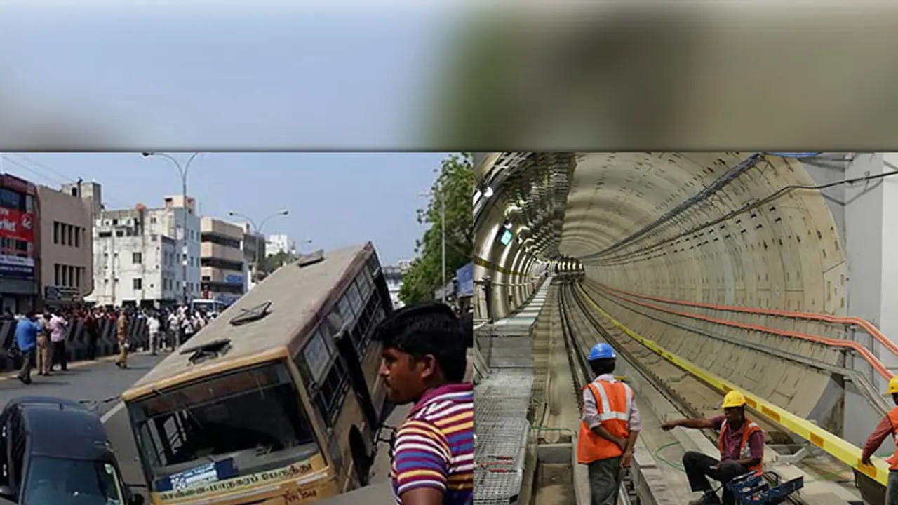 Chennai sinkhole: Dear BMRCL, how safe are Bengaluru roads? Chennai sinkhole: Dear BMRCL, how safe are Bengaluru roads?