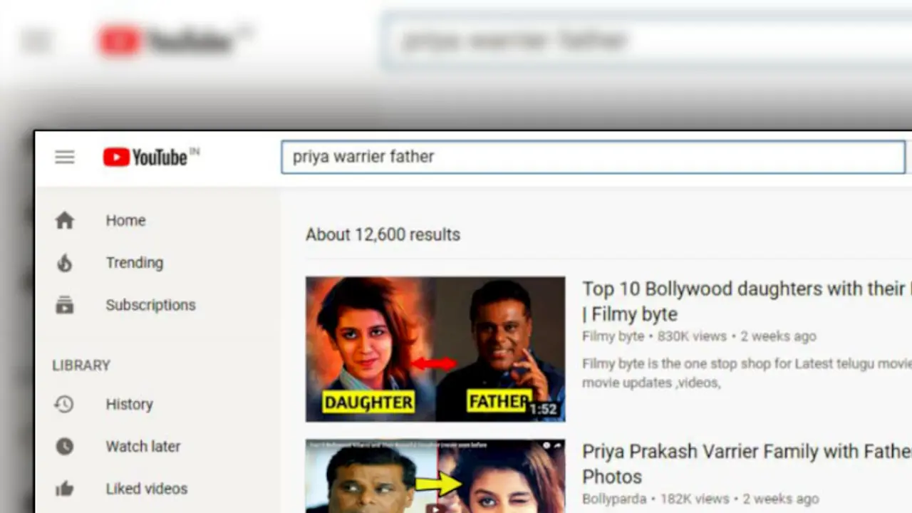 Who is the wink sensation Priya Prakash Varrier's father? Ashish Vidyarthi?
