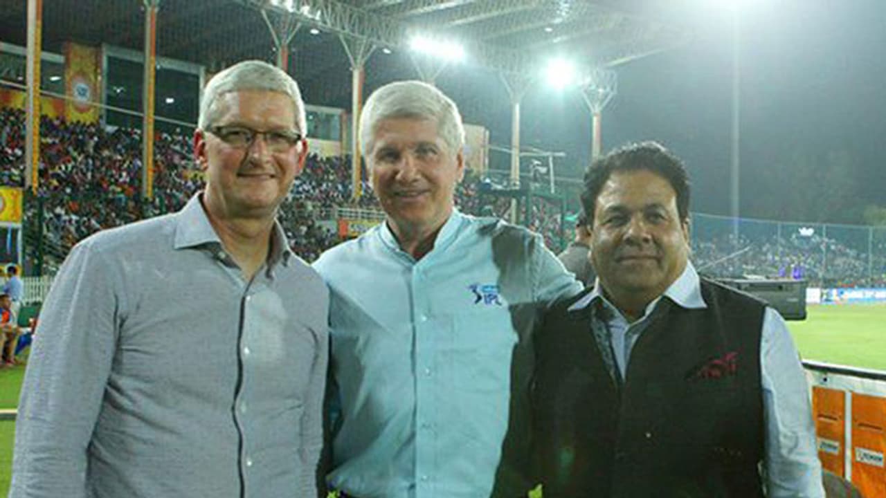 Apple CEO Tim Cook attends IPL match