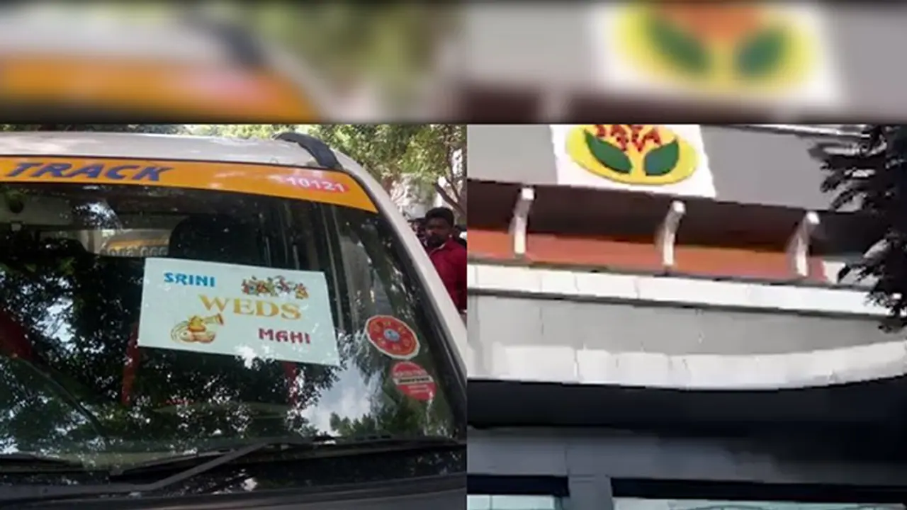 Jaya TV Raids: IT officials arrived as wedding guests, used 'Srini weds Mahi' stickers on cars Jaya TV Raids: IT officials arrived as wedding guests, used 'Srini weds Mahi' stickers on cars